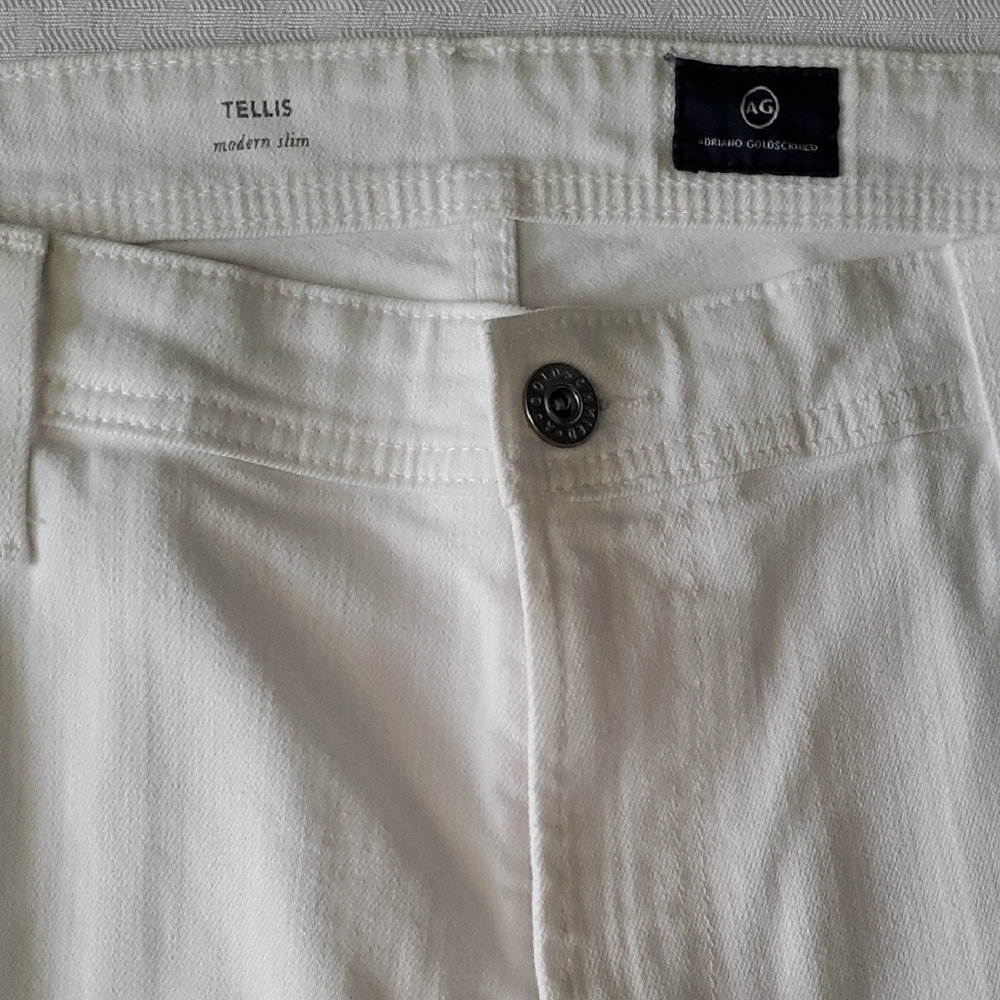 AG Adriano Goldschmied Tellis Slim Fit White Modern Slim Jeans - Picture 4 of 13